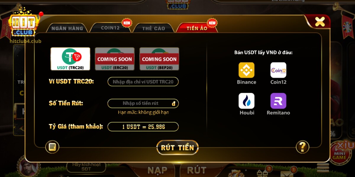 Nạp rút bằng tiền ảo là phương pháp nhanh chóng và hiệu quả nhất 