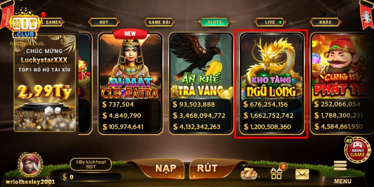 Sơ lược về game slot kho tàng ngũ long tại Hitclub 